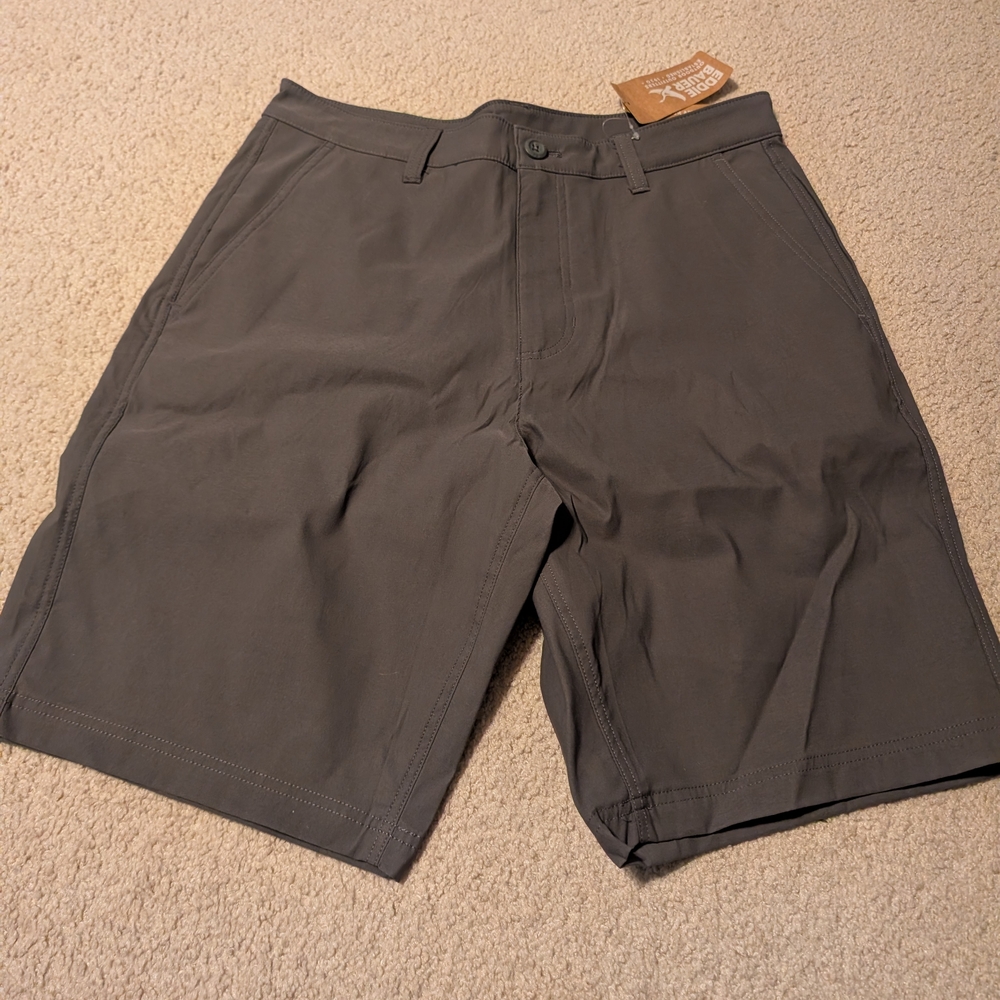 Eddie Bauer Men's Charcoal Flat Front Shorts